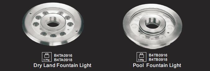 Zentrale Ejective trockenes Land-Swimmingpool-Brunnen-Lampen B4TA0916 B4TA0918, wasserdichte LED-Lichter für Brunnen 1