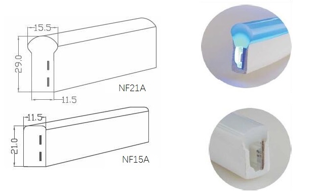 Einzelne Farbe 5050 LED Neon-Flex Rope Light 14.4W/M F21A IP68 für Entwurfs-Dekoration im Freien 3
